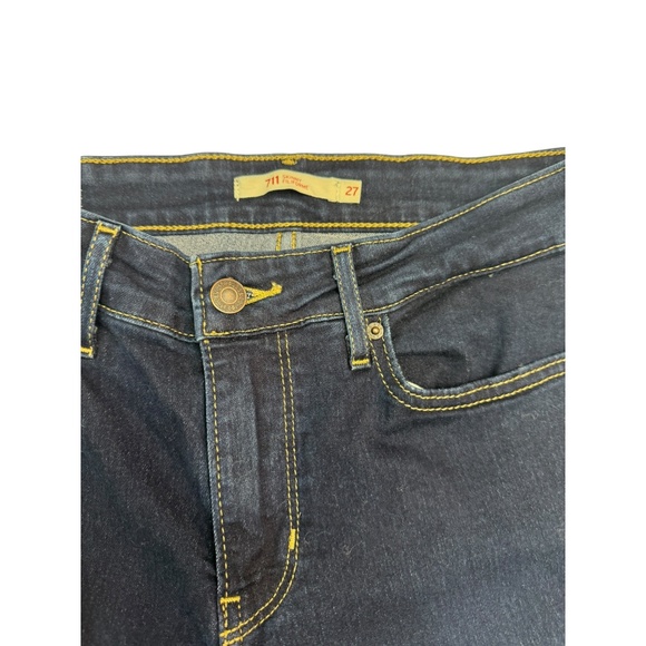 Levi's 711 Medium Wash Blue Jeans Size 27 - Picture 6 of 10